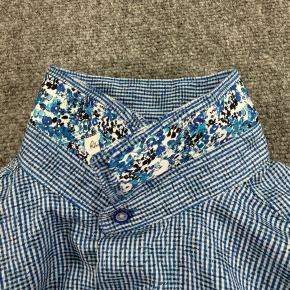 Robert Graham Shirt Mens Large Blue Paisley Trim Classic Fit Button Down - Picture 6 of 11